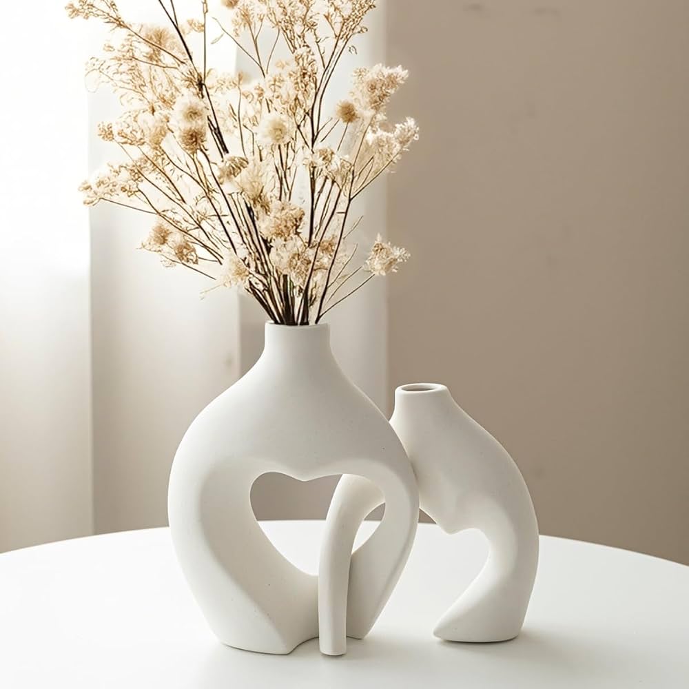 Ceramic Matters モダンアート フラワーベース　2個セット Ceramic Matters モダンアート フラワーベース 2個セット